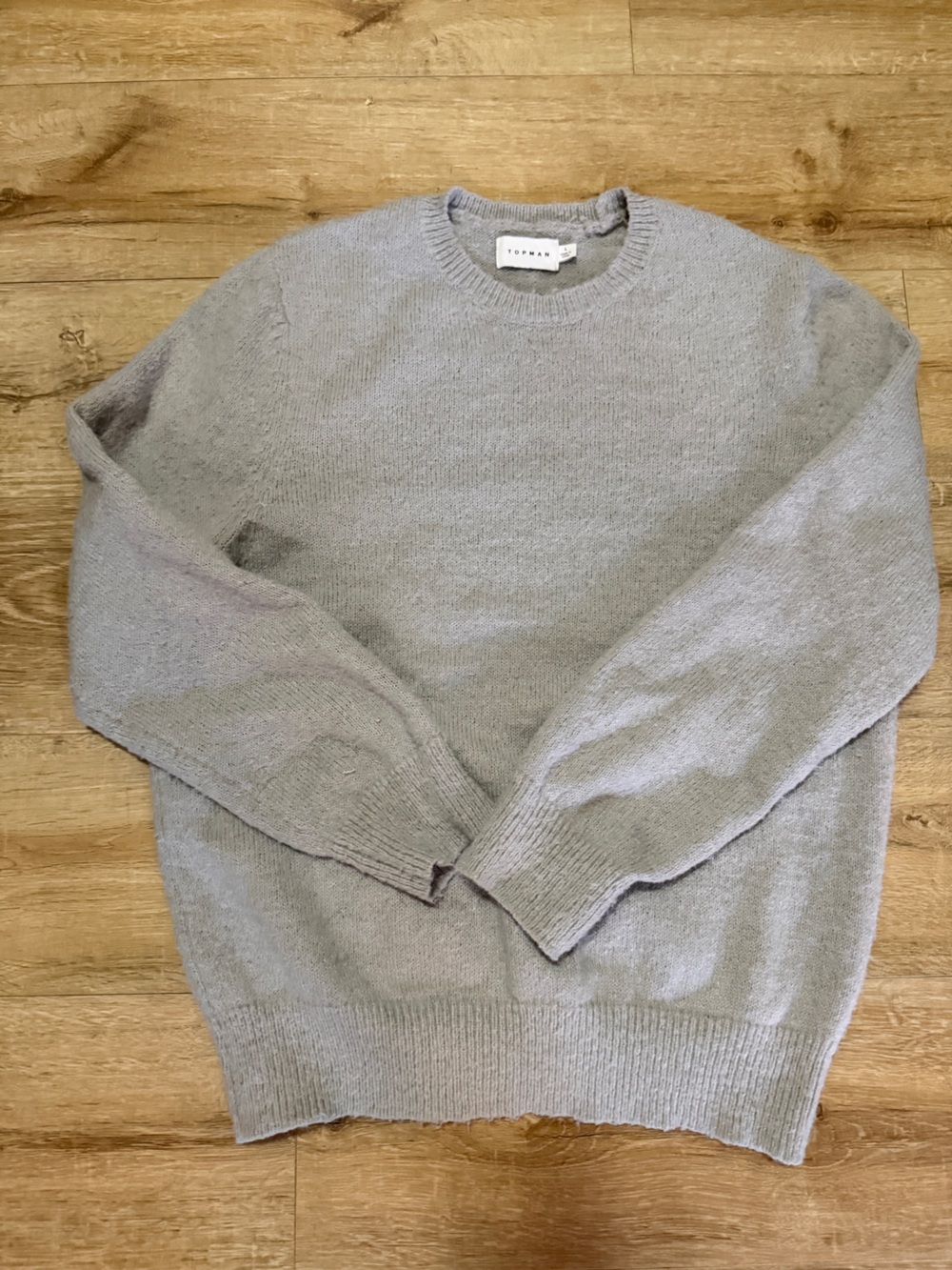Topman Light Gray Crewneck Sweater